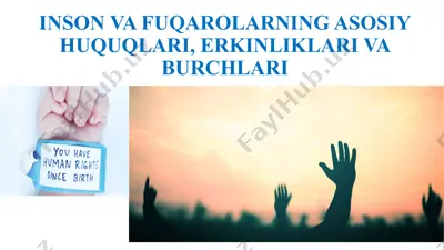 inson va fuqarolarning asosiy huquqlari, erkinliklari va burchlari — PPTX