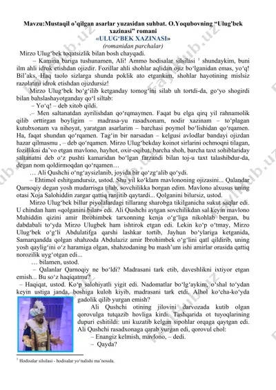 ulug'bek xazinasi — DOCX