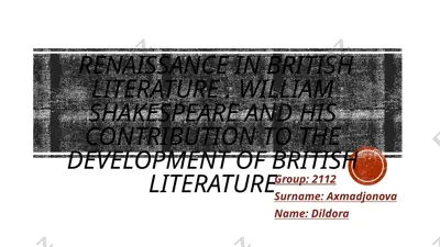 renaissance in british literature — PPTX