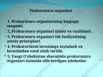 prokuratura organlari — PPT