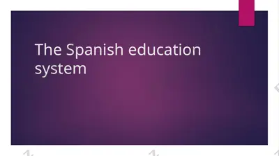 the spanish education system — PPTX