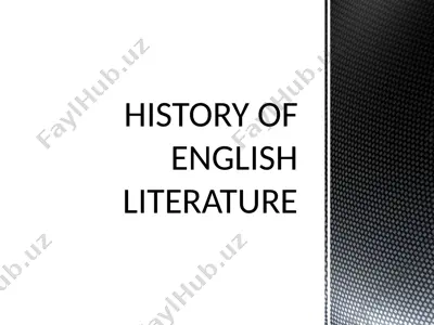 history of english literature — PPTX