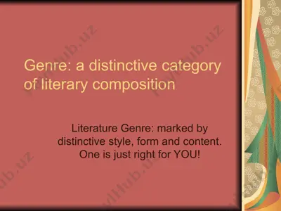 literatura janri — PPT