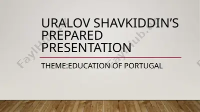 uralov shavkiddinning tayyorlangan prezantatsiyasi — PPTX