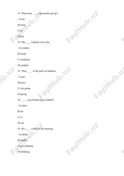 english grammar quiz — DOCX