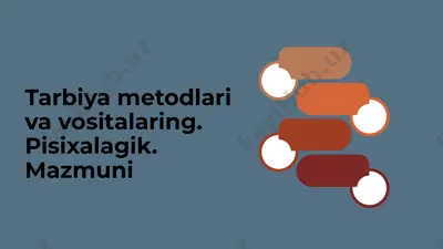 tarbiya metodlari va vositalar — PPTX