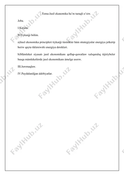 jasıl ekonomika — DOCX