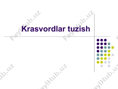 krasvordlar — PPTX