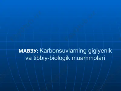karbonsuvlar — PPTX