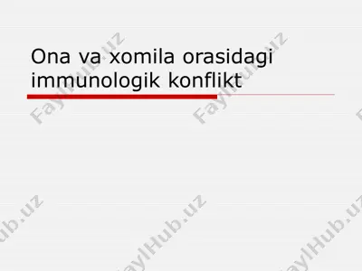 homila gemolitik kasalligi — PPTX
