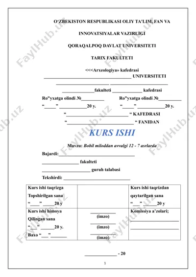 kurs ishi taqrizi — DOCX