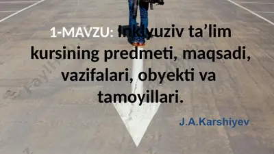 inklyuziv ta’lim kursi — PPTX