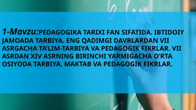 pedagogika tarixi — PPTX