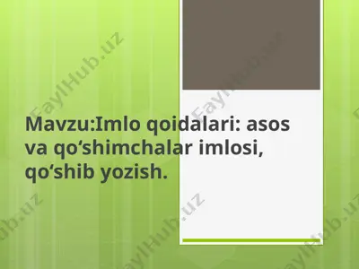 o'zbek tili fonologiyasi va morfonologiyasi — PPTX