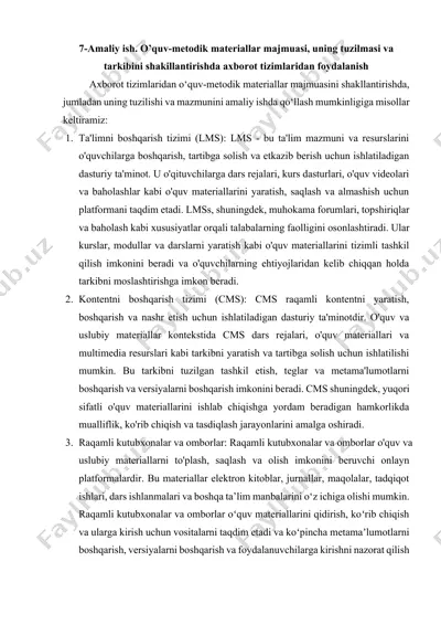 o’quv-metodik materiallar majmuasi — DOCX