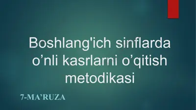 o’nlik asrlardao’nlikasrlarnio’qitish metodikasi — PPTX