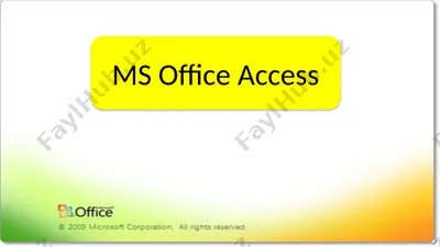 ms office access — PPTX