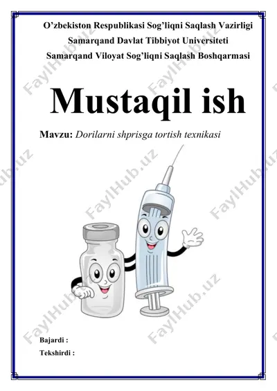 dorilarni shprisga tortish texnikasi — PDF