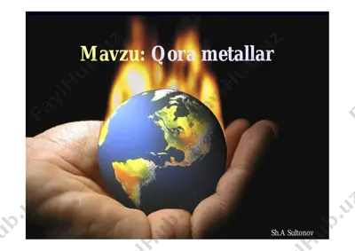 qora metallar — PDF