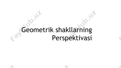 geometrik shakllarning perspektivasi — PDF