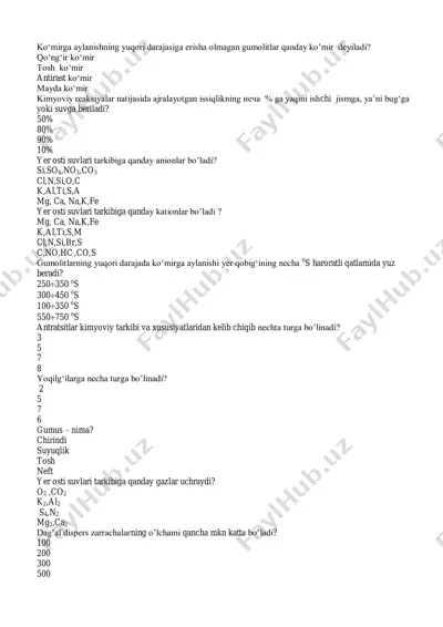 gumolitlar haqida savollar va javoblar — PDF