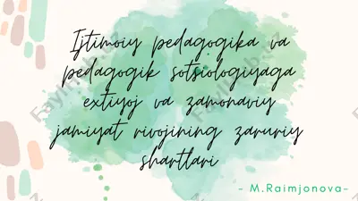 ijtimoiy pedagogika — PDF