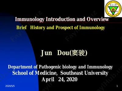 immunology introduction and overview — PDF