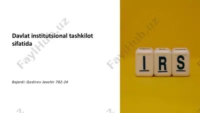 davlat institutsional tashkilot sifatida — PDF