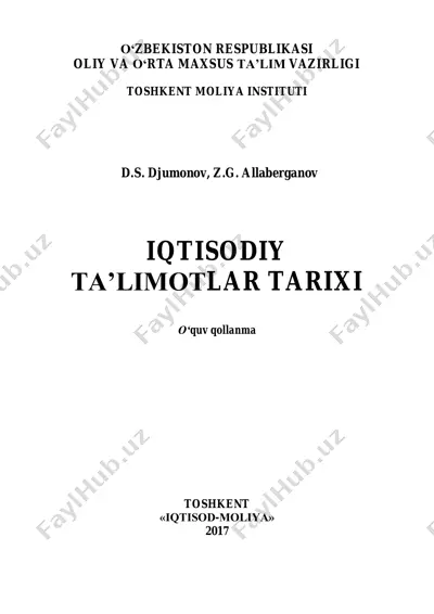 iqtisodiy ta'limotlar tarixi — PDF
