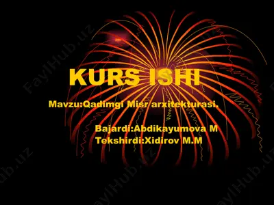 qadimgi misr arxitekturasi — PPT