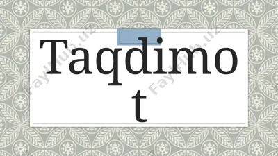 maktabgacha ta'lim kadrlarini tayyorlash — PPTX