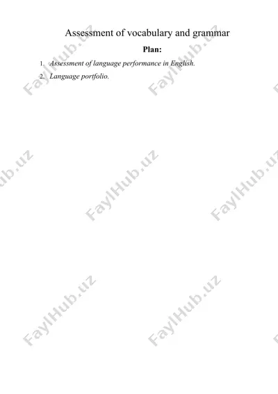 assessment of vocabulary and grammar — DOCX