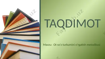 otso'zturkuminio'rgatish metodikasi — PPTX