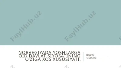 norvegiyada yoshlar — PPTX