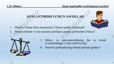 nanotuzilmali materiallar — PPTX
