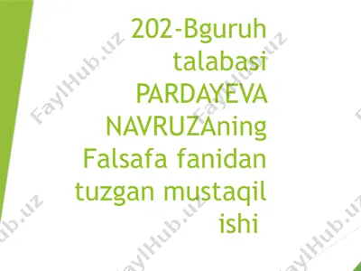 fitratning “oilaasari”, rahbari najaot risolasi va baxtsiz odamlarning ikkitoifasi — PPTX