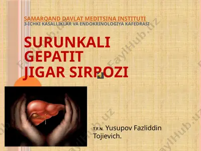 surunkali gepatit va jigar sirrozi — PPTX
