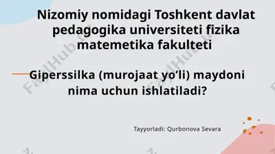 giperssilka maydoni — PPTX