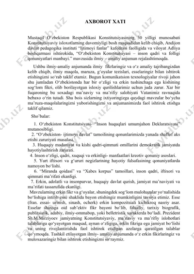 konstitutsiyaviy isloxotlar haqida ilmiy-amaliy anjuman — DOCX