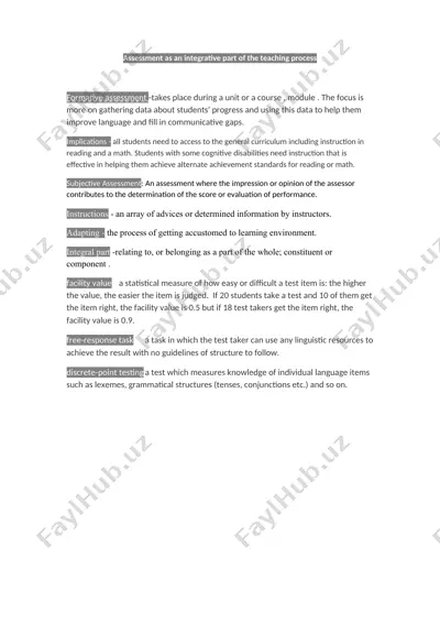 formative assessment — DOC