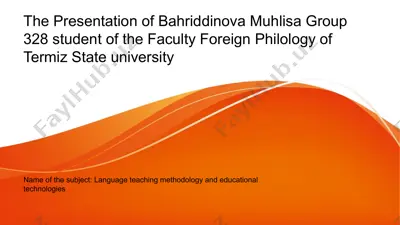 language teaching methodology and educational technologies — PPTX