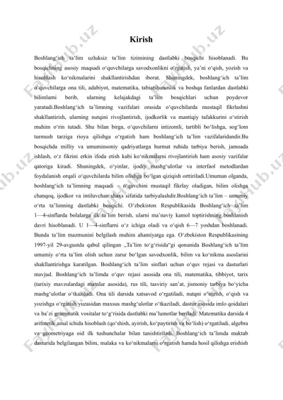 boshlang‘ich ta’limboshlang‘ich sinf ona tili darslarida ijodkorlik soati – loyiha ishi darslarini t — PDF