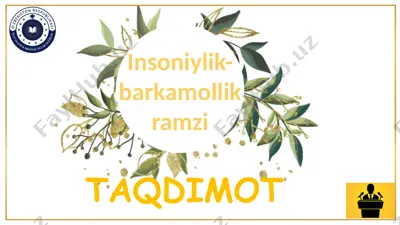 insoniylik-barkamollik ramzi — PPTX