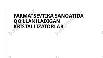 kristallizatorlar — PPTX