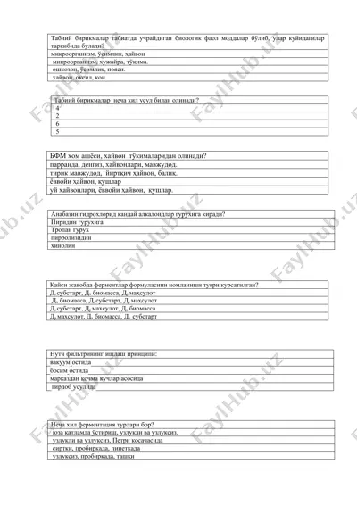 tabiiy birikmalar — DOCX