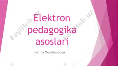 elektronpedagogikaasoslari — PPTX