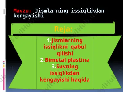 jismlar isisi — PPTX