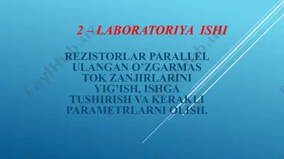 rezistorlar — PPTX