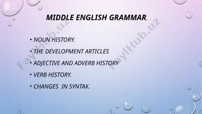 middle english grammar — PPTX