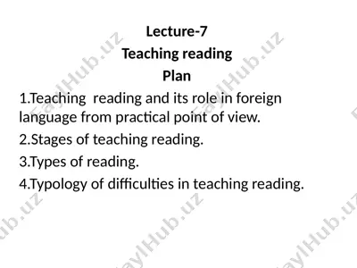 teaching reading — PPTX